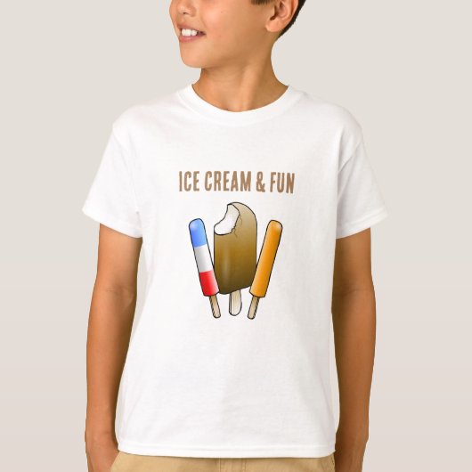 アイスと楽しい誕生日 Tシャツ (正面)