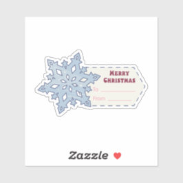 アイスのスノーフレークとクリスマスプレゼントのシール シール
