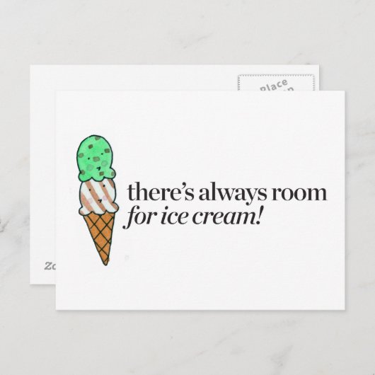 アイスの入る場所は常にある ポストカード (正面/裏面)