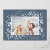 アイスの枝 |フォトエレガントシルバー 箔シーズンカード (正面)