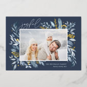 アイスの枝 |写真エレガント金ゴールド 箔シーズンカード (正面)