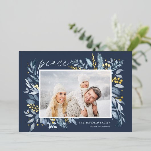 アイスの枝 |写真エレガント 箔シーズンカード (立ち正面)