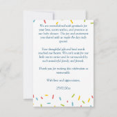 アイスはこちらスクープ赤ちゃんシャワー サンキューカード (裏面)