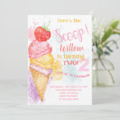 アイスはこちらスクープ2回目の誕生日の招待状 招待状 (スタンド正面)