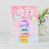 アイスはこちらスクープ3回目の誕生日の招待状 招待状 (スタンド正面)