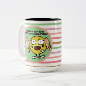 アイスもしクリームにソフトクリームを行くピクルボール ツートーンマグカップ (正面左)