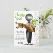 アイスをすくったようなサプライズ！ウェディングシャワーのお礼 サンキューカード (スタンド正面)