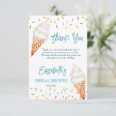 アイスをすくった ブライダルシャワーのお礼 サンキューカード (スタンド正面)