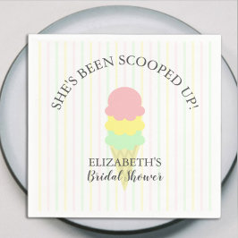 アイスをすくわれた ブライダルシャワー スタンダードカクテルナプキン