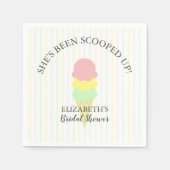 アイスをすくわれた ブライダルシャワー スタンダードカクテルナプキン (正面)