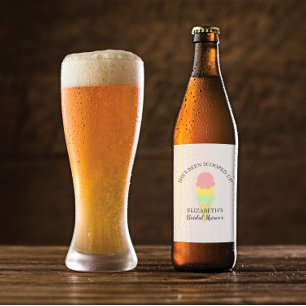 アイスをすくわれた ブライダルシャワー ビールラベル