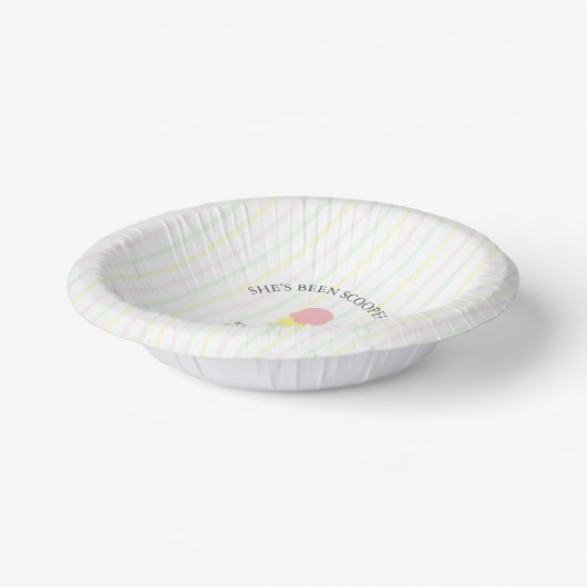 アイスをすくわれた ブライダルシャワー ペーパーボウル (傾斜あり)