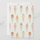 アイスをすくわれた ブライダルシャワー 招待状 (裏面)