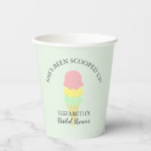 アイスをすくわれた ブライダルシャワー 紙コップ (正面)