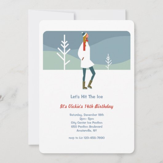 アイスをはじめよう 招待状 (正面)