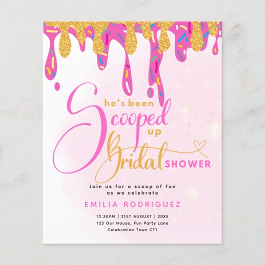 アイスをスクープされたブライダルシャワー (正面)