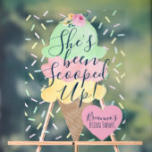 アイスをスクープされたブライダルシャワー アクリルサイン (ニュートラル)