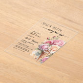 アイスをスクープされたブライダルシャワー アクリル招待状 (レイダウン)