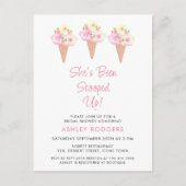 アイスをスクープされたブライダルシャワー インビテーションポストカード (正面)