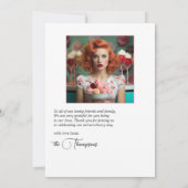 アイスをスクープされたブライダルシャワー サンキューカード (裏面)