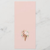 アイスをスクープされたブライダルシャワー メニュー (裏面)