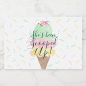 アイスをスクープされたブライダルシャワー リキュールボトルラベル (シングルラベル)