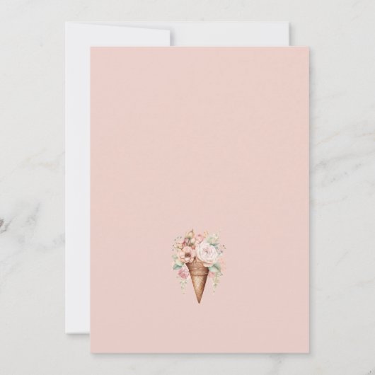 アイスをスクープされたブライダルシャワー 招待状 (裏面)