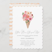 アイスをスクープされたブライダルシャワー 招待状 (正面/裏面)