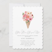 アイスをスクープされたブライダルシャワー 招待状 (正面)