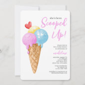 アイスをスクープされたブライダルシャワー 招待状 (正面)
