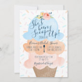 アイスをスクープされたブライダルシャワー 招待状 (正面)