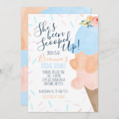 アイスをスクープされたブライダルシャワー 招待状 (正面/裏面)