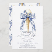 アイスをスクープされたブライダルシャワー 招待状 (正面/裏面)