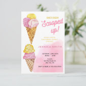 アイスをスクープされたブライダルシャワー 招待状 (スタンド正面)
