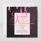 アイスをスクープされたブライダルシャワー 招待状 (裏面)