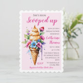 アイスをスクープされたブライダルシャワー 招待状 (スタンド正面)