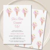 アイスをスクープされたブライダルシャワー 招待状