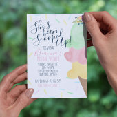 アイスをスクープされたブライダルシャワー 招待状