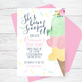 アイスをスクープされたブライダルシャワー 招待状