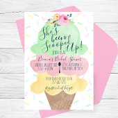 アイスをスクープされたブライダルシャワー 招待状