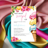 アイスをスクープされたブライダルシャワー 招待状