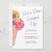 アイスをスクープされたブライダルシャワー 招待状 (正面)