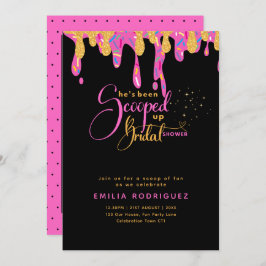 アイスをスクープされたブライダルシャワー 招待状
