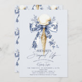 アイスをスクープされたブライダルシャワー 招待状 (正面/裏面)