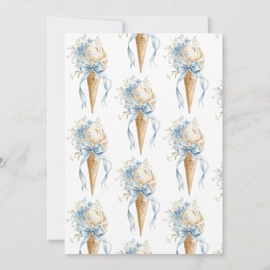 アイスをスクープされたブライダルシャワー 招待状 (裏面)