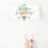 アイスをスクープされたブライダルシャワー 横断幕 (インサイチュ)