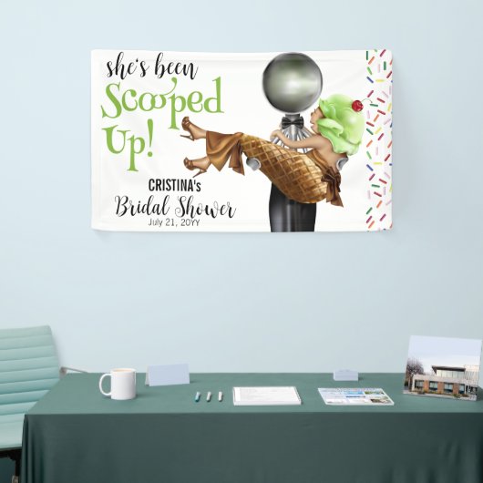 アイスをスクープされたブライダルシャワー 横断幕 (トレードショー)
