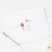 アイスをスクープしたブライダルシャワーありがとう ラウンドシール (封筒)