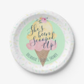 アイスを掬い上げられたパーソナライズされた ペーパープレート (正面)