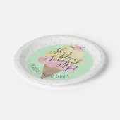 アイスを掬い上げられたパーソナライズされた ペーパープレート (アングル)